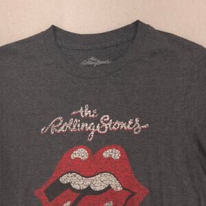 The Rolling Stones Band Crew Neck Short Sleeve T Shirt Mens Size Small S Gray